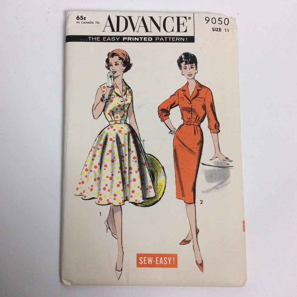 Advance VTG Sewing Pattern #9050 Juniors Dress